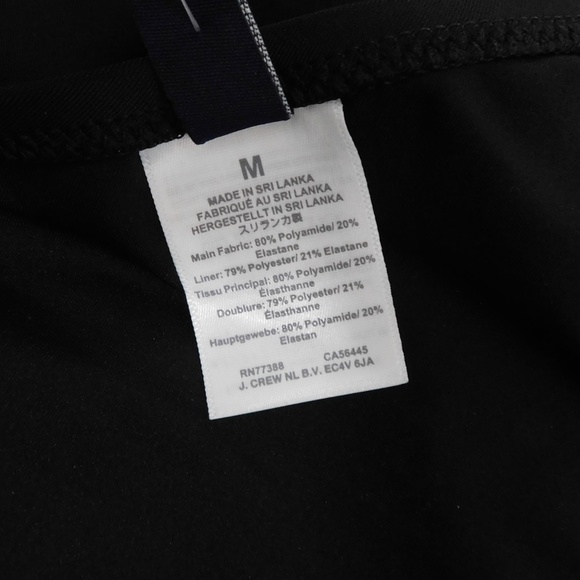 NWT!! J. CREW Factory One Shoulder Ruched Swimsuit One-Piece Solid Black Medium - Picture 14 of 16